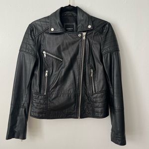 Barney's Originals Clara Real Leather Jacket